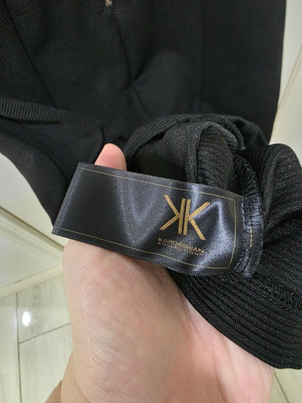 Kardashian‎ Kollection Black Bodycon Dress XL | Cutout Front Detail - Picture 11 of 14